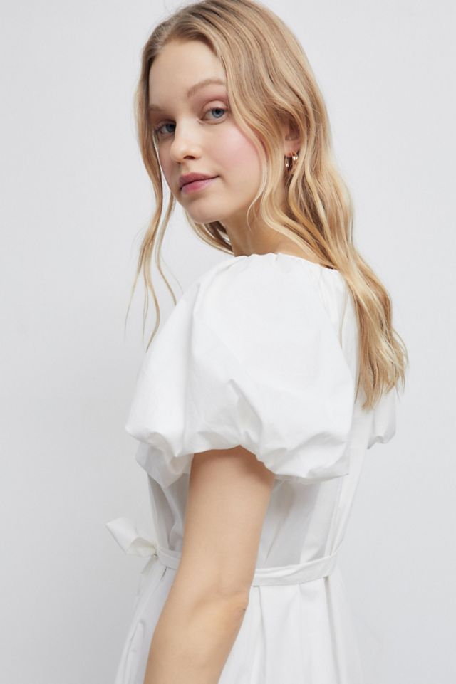 UO Lourdes Puff Sleeve Midi Dress #2