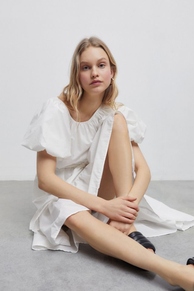 UO Lourdes Puff Sleeve Midi Dress #3
