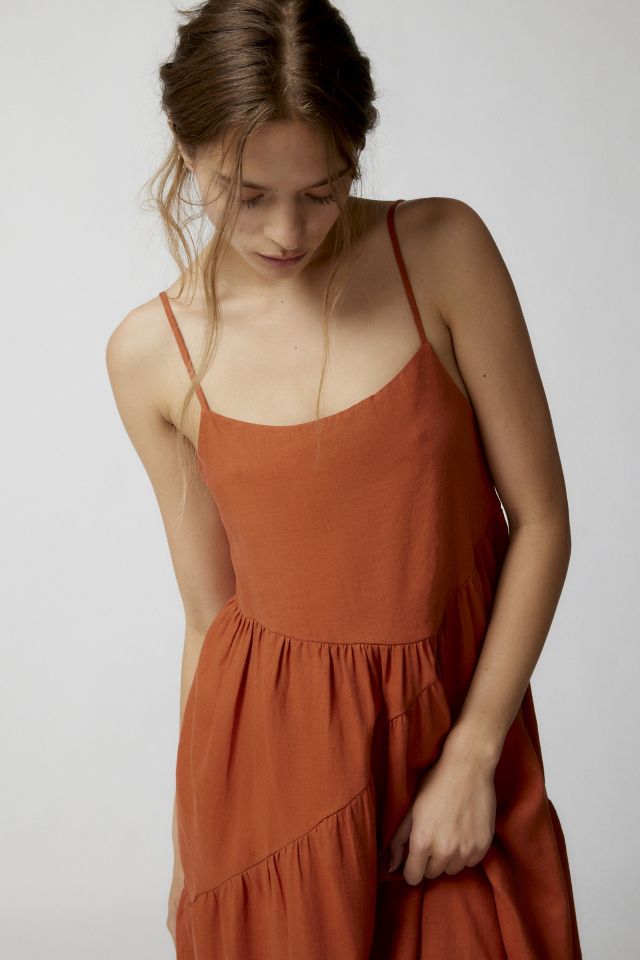 Urban Renewal Linen Seamed Midi Dress #1