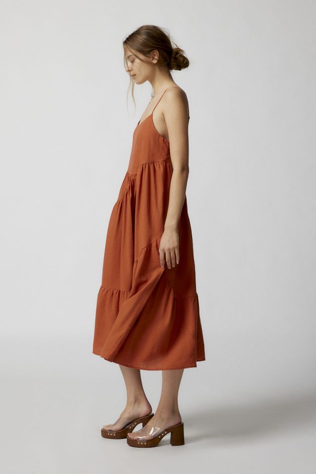 Urban Renewal Linen Seamed Midi Dress #2
