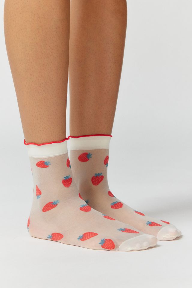 Chaussettes d'Équipage à Volants aux Fraises MeMoi #1