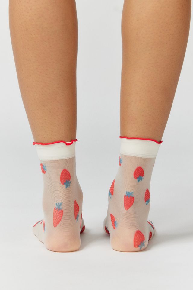 Chaussettes d'Équipage à Volants aux Fraises MeMoi #2