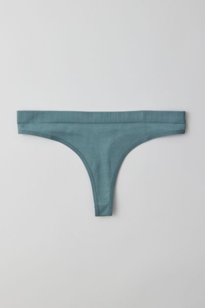 Out From Under Seamless Ribbed Thong In Arctic