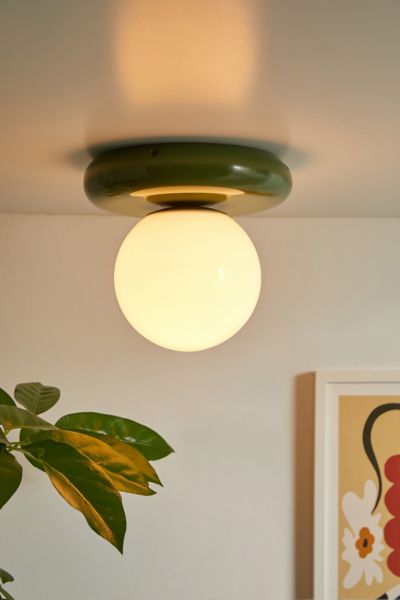 Urban Outfitters Cohen Flush Mount Light In Green