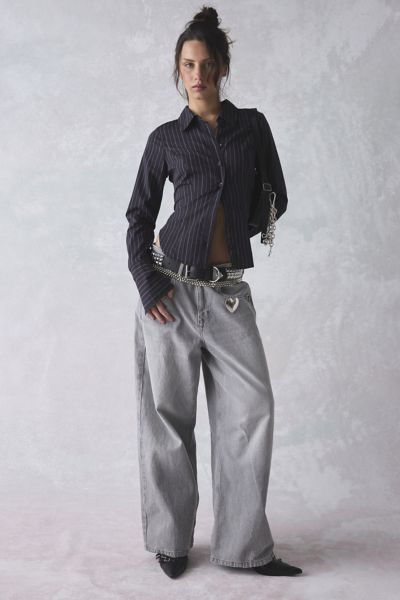 BDG JAYA BAGGY BOYFRIEND JEAN IN LIGHT GREY, WOMEN'S AT URBAN OUTFITTERS 