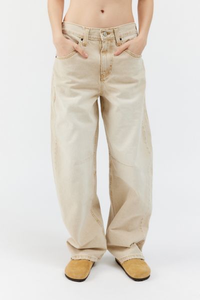 Bdg Logan Buckle Baggy Boyfriend Jean In Beige, Women's At Urban Outfitters