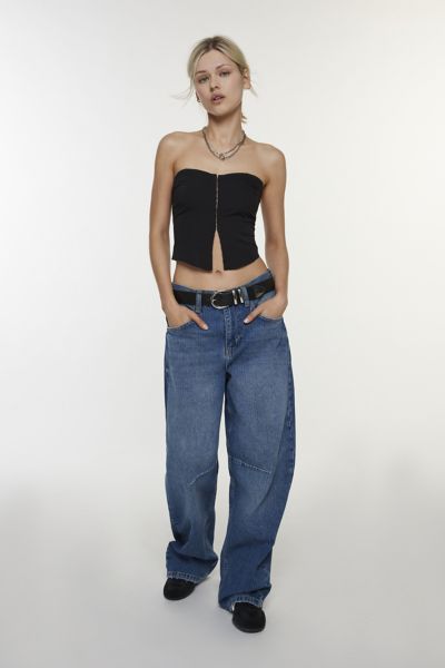BDG Logan Buckle Baggy Barrel Jean