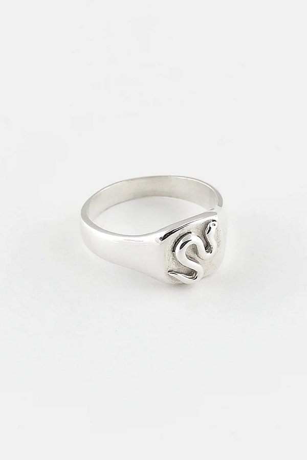 Deux Lions Jewelry Snaky Goddess Ring In Silver, Men's At Urban Outfitters
