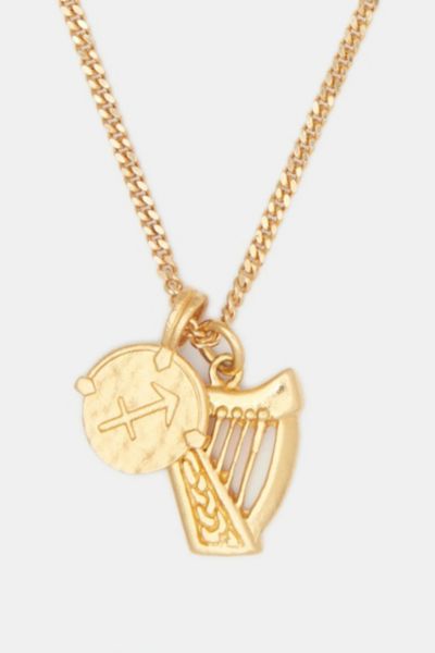 Deux Lions Jewelry Gold Apollo Zodiac Necklace Combo In Sagittarius, Men's At Urban Outfitters