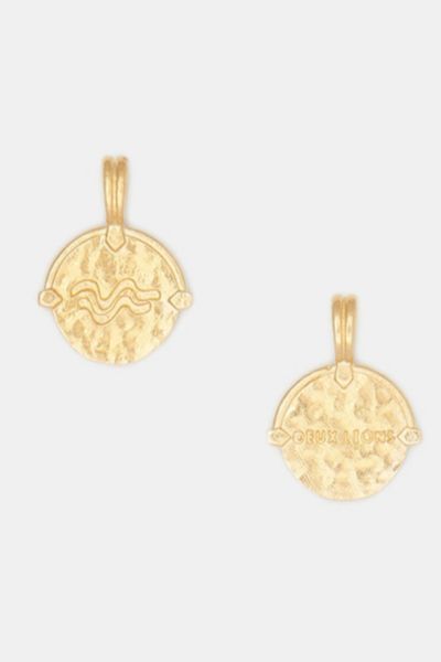 Deux Lions Jewelry Gold Apollo Zodiac Necklace Combo In Aquarius, Men's At Urban Outfitters