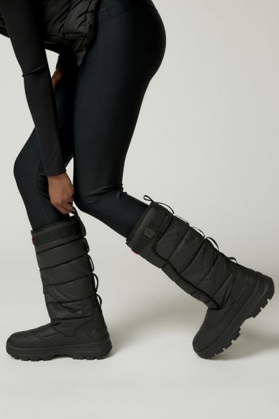 Tall black womens snow hot sale boots