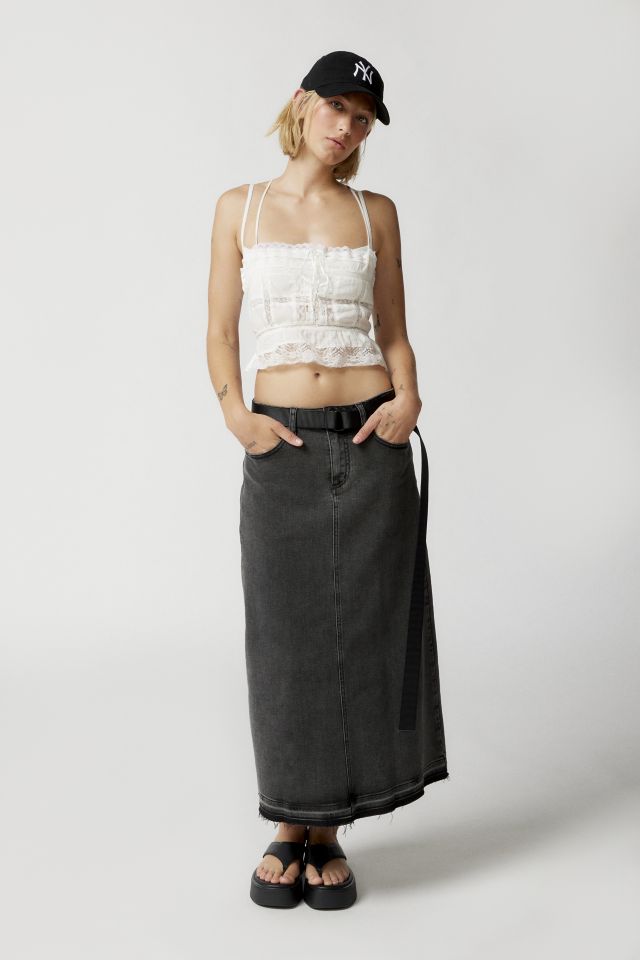 Bdg Theo Denim A Line Midi Skirt Urban Outfitters Canada 8359