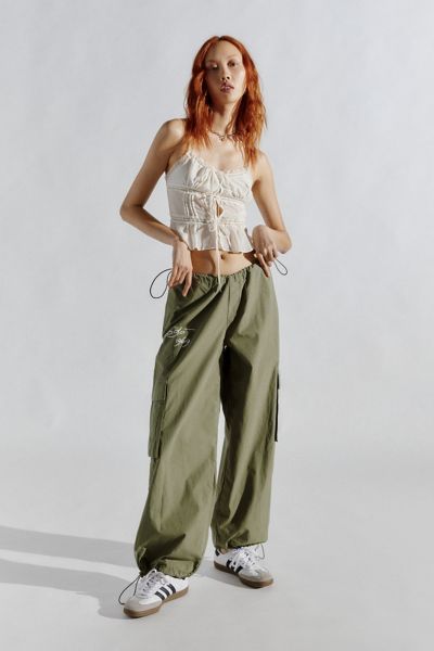 Urban Outfitters Uo Jana Nylon Balloon Cargo Pant in Green