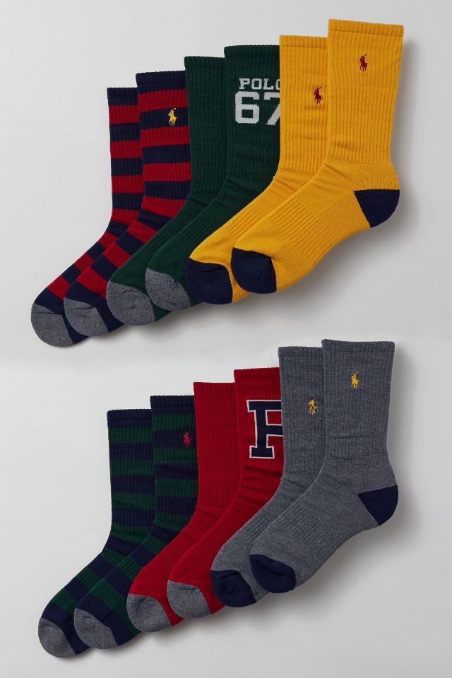 Polo Ralph Lauren Vintage Varsity Crew Sock 6-Pack #1
