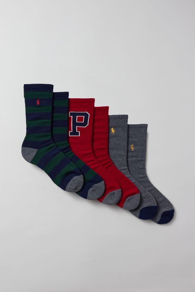 Polo Ralph Lauren Vintage Varsity Crew Sock 6-Pack #2