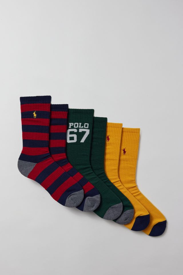 Polo Ralph Lauren Vintage Varsity Crew Sock 6-Pack #3