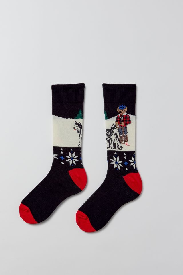 Polo Ralph Lauren Scenic Holiday Bear Crew Sock #1