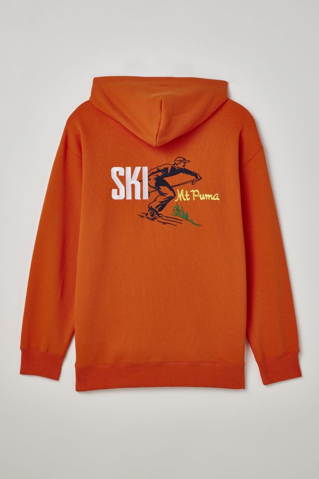 Orange discount graphic hoodie