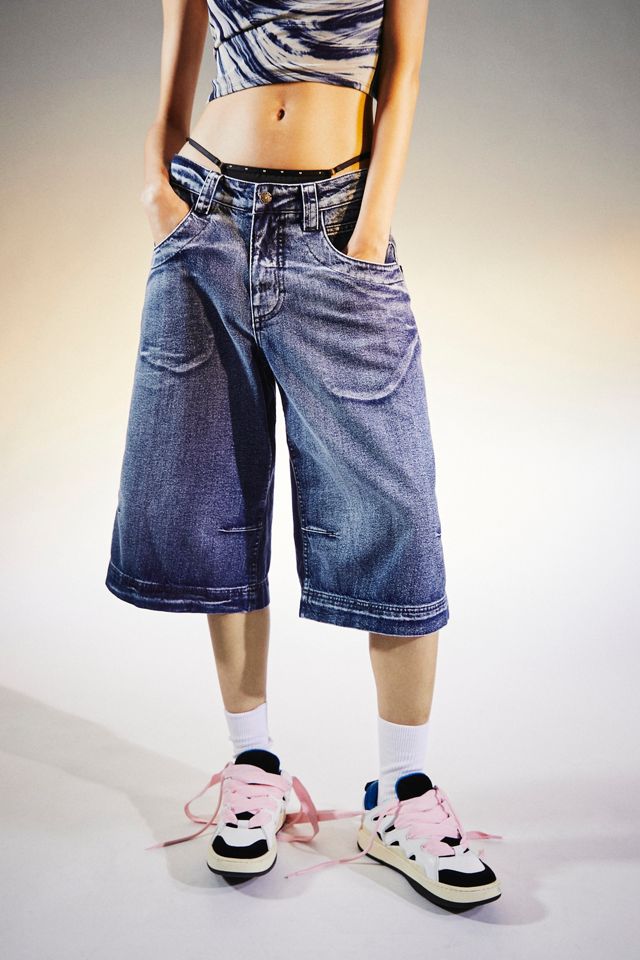 Jaded London Colossus Denim Culotte Short | Urban Outfitters
