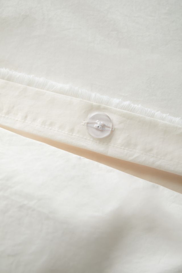 Breezy Cotton Percale Tassel Duvet Cover #4