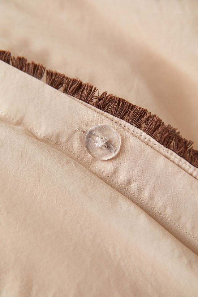 Breezy Cotton Percale Tassel Duvet Cover