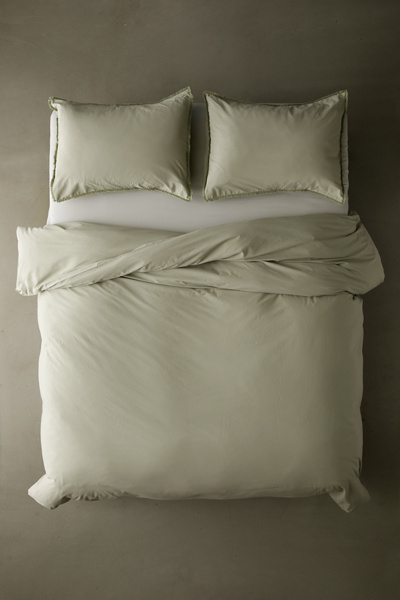 Housse de Couette en Percale de Coton avec Glands Breezy