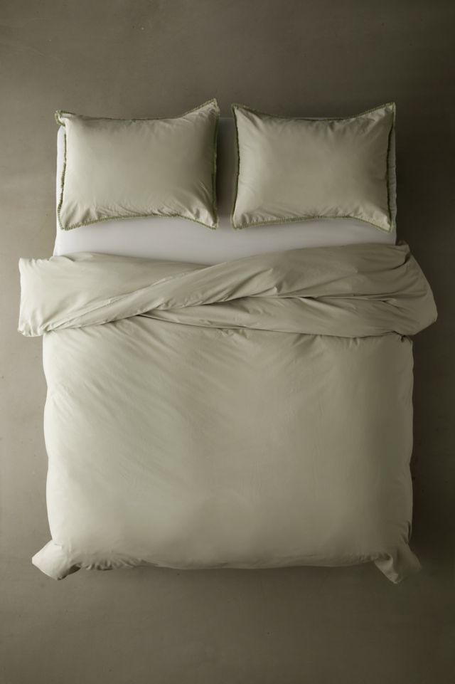 Breezy Cotton Percale Tassel Duvet Cover #1