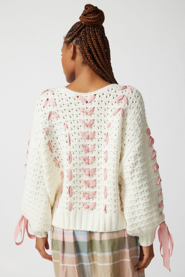 For Love & Lemons Laurel Bow Sweater #4
