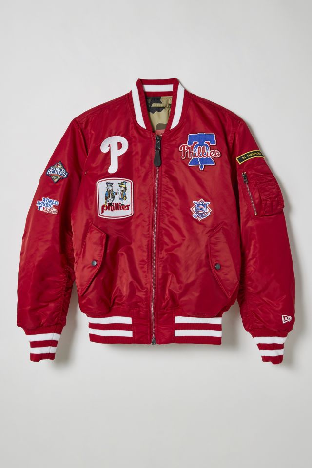 New Era X Alpha Industries Philadelphia Phillies Reversible Varsity Jacket #1