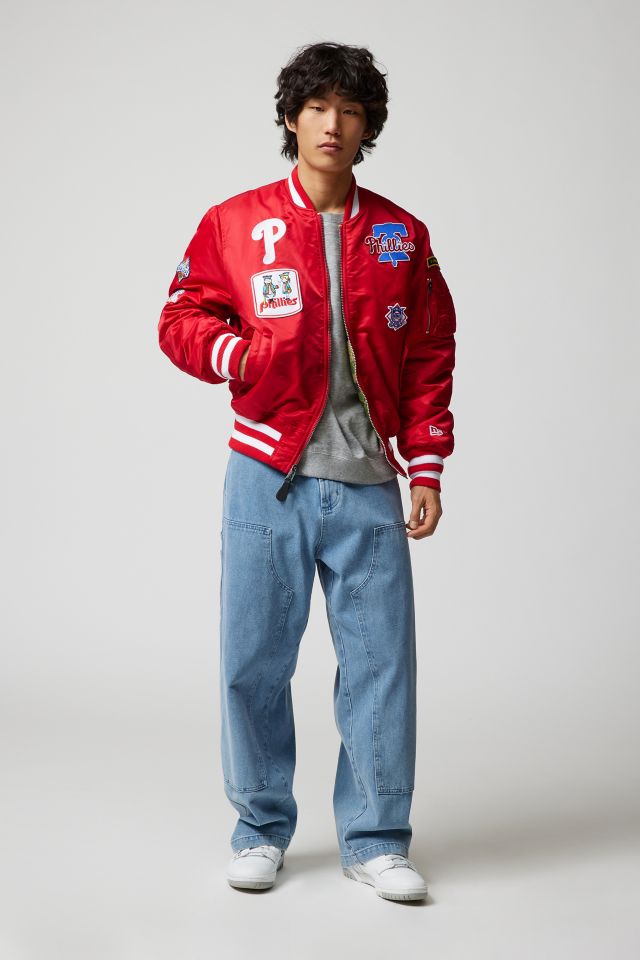 New Era X Alpha Industries Philadelphia Phillies Reversible Varsity Jacket #3