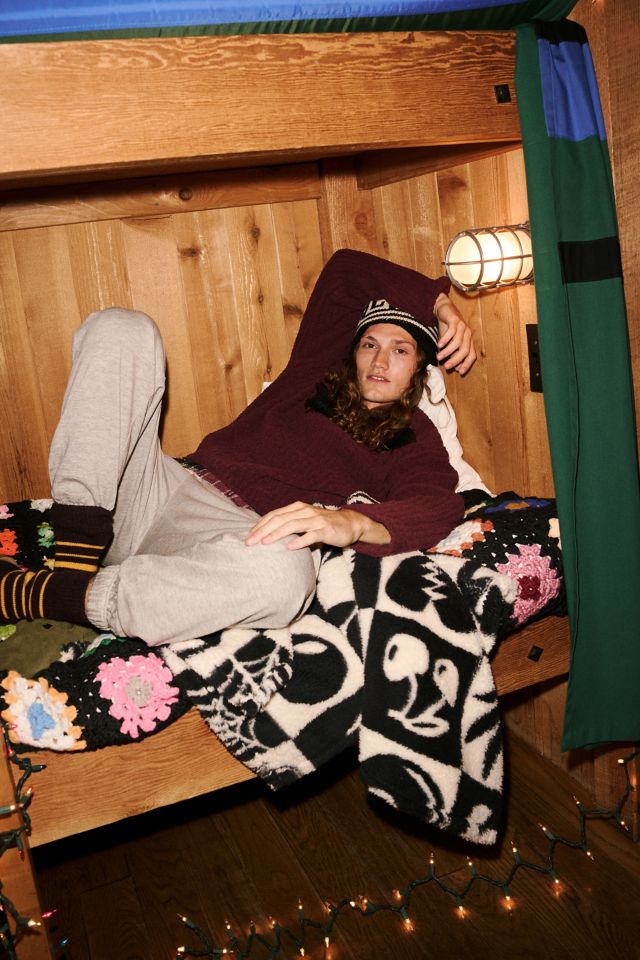 Printed Plush Throw Blanket Urban Outfitters