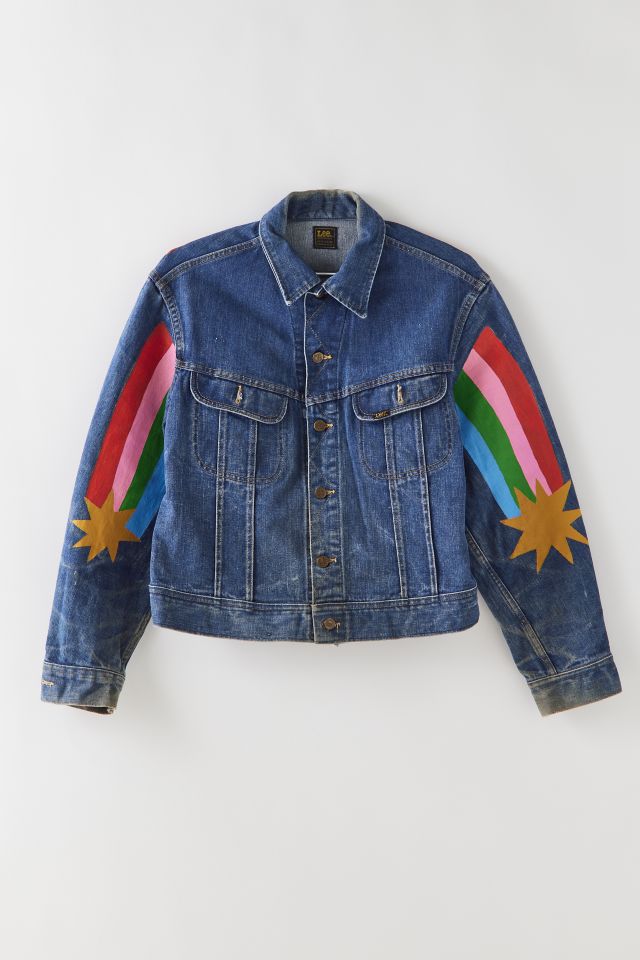 Multicolor denim hot sale jacket