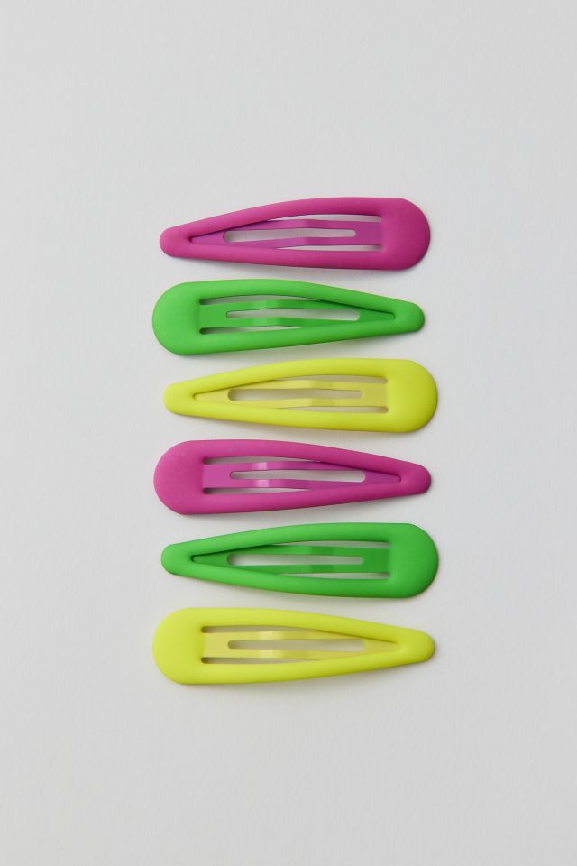 Matte Neon Snap Clip Set | Urban Outfitters