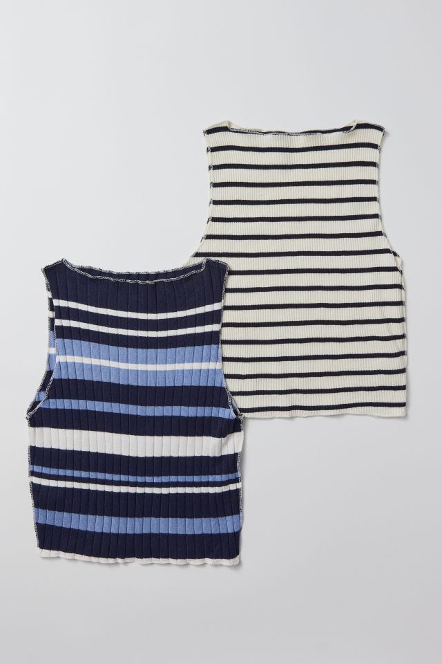 Urban Renewal Remade Lettuce Edge Stripe Tank Top #1