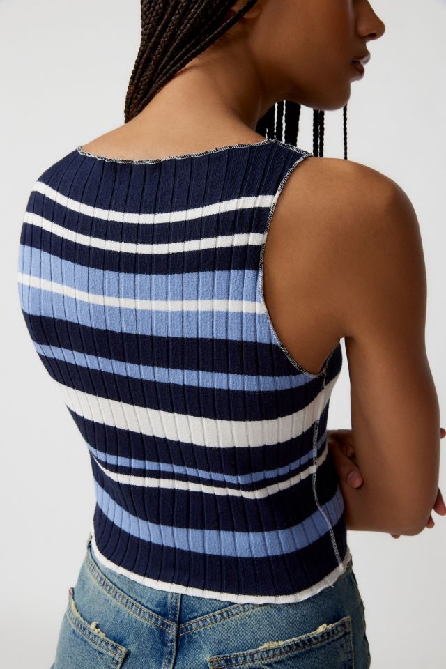 Urban Renewal Remade Lettuce Edge Stripe Tank Top #4