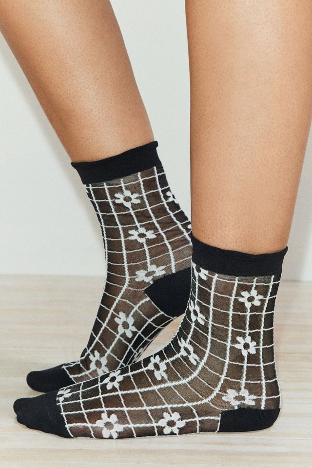 Hansel From Basel Blossom Sheer Crew Sock | Urban Outfitters Canada