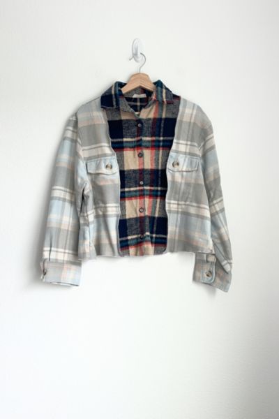 Vintage Reworked Cropped Flannel | Urban Outfitters