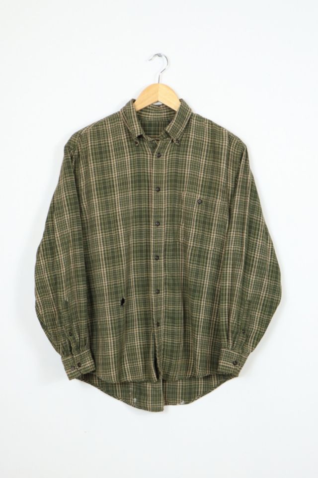 Vintage Green Plaid Button-Down Shirt | Urban Outfitters