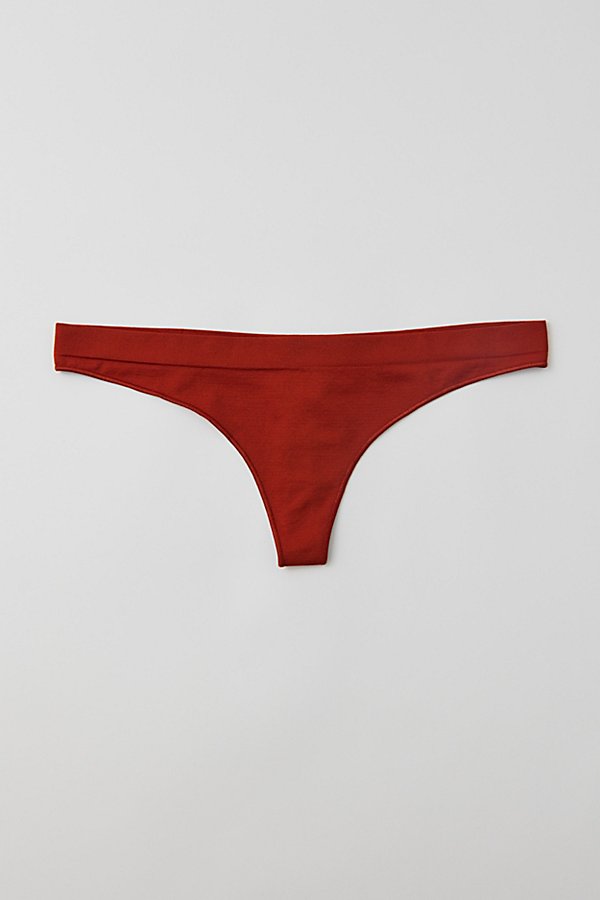 Out From Under Minimal Seamless Thong In Rust