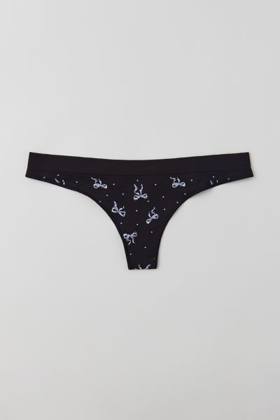 Out From Under Minimal Seamless Thong In Bows, Women's At Urban Outfitters