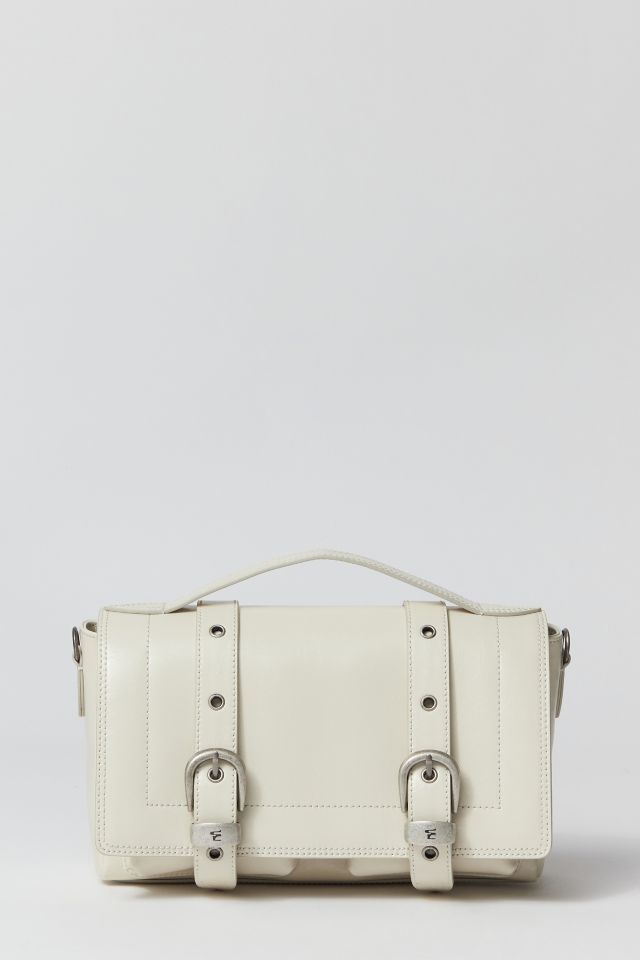 Marge Sherwood Nubuck Belted Satchel Bag