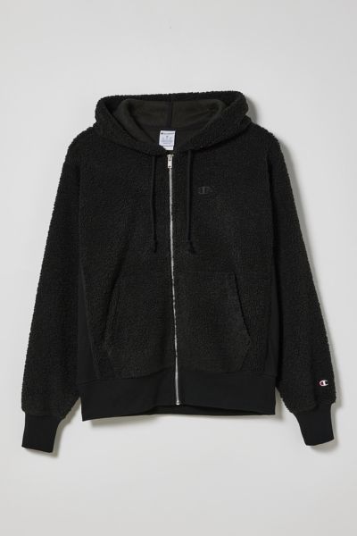 Champion UO Exclusive Teddy Fleece Full Zip Hoodie Sweatshirt