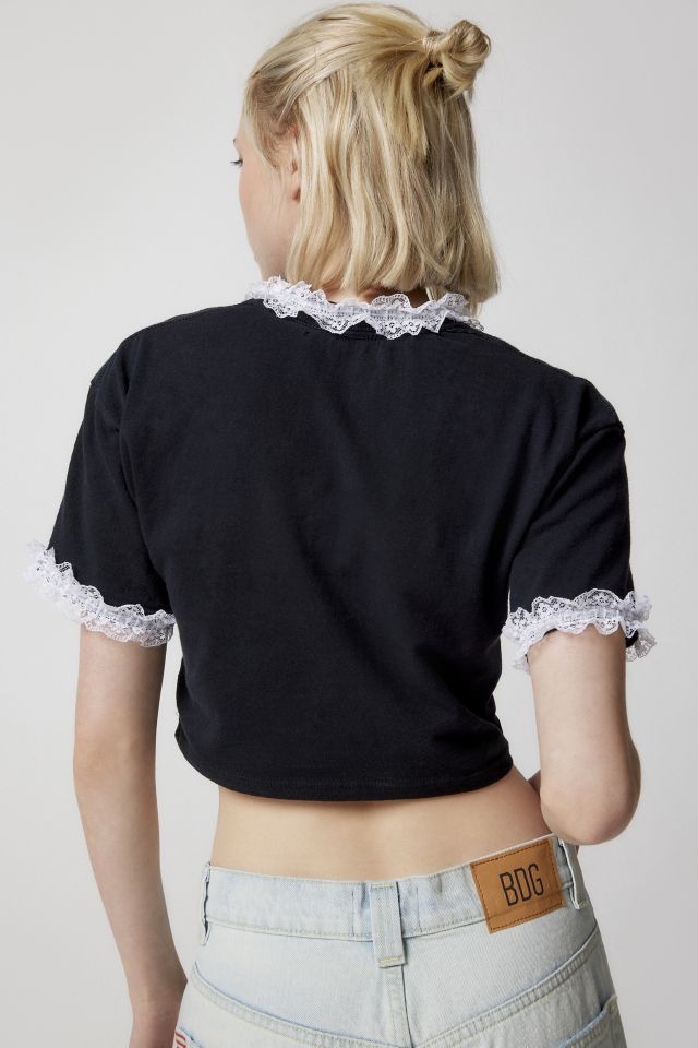 Haut Court Remade Urban Renewal avec Garniture en Dentelle #3
