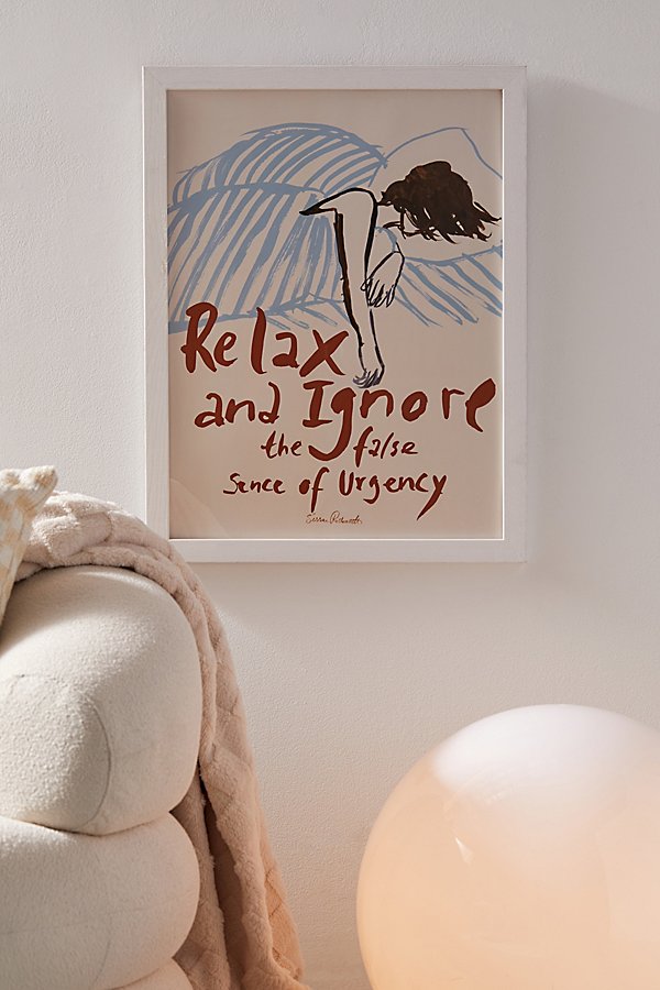 Pstr Studio Sissan Relax & Ignore Art Print At Urban Outfitters
