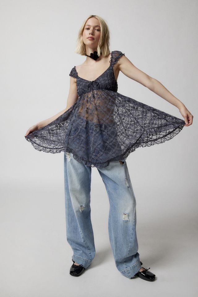 Out From Under Divine Sheer Lace Cutout Top  Urban Outfitters Mexico -  Clothing, Music, Home & Accessories