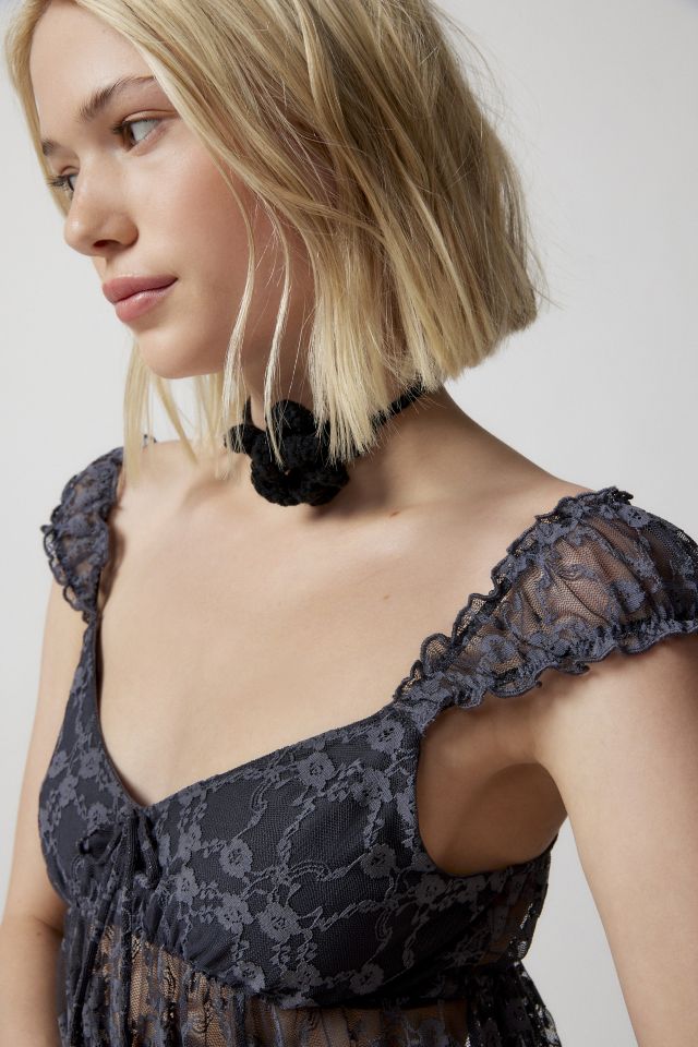 Out From Under Romy Sheer Lace Top & Short Set  Urban Outfitters New  Zealand - Clothing, Music, Home & Accessories