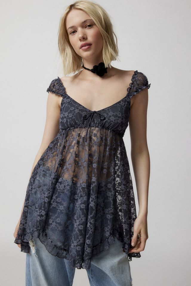 Out From Under Let’s Dream Sheer Lace Slip Dress #3