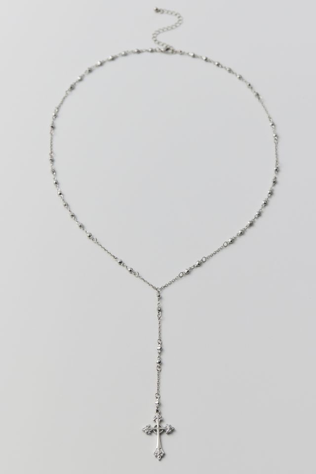 Cross Layered Lariat Necklace #1