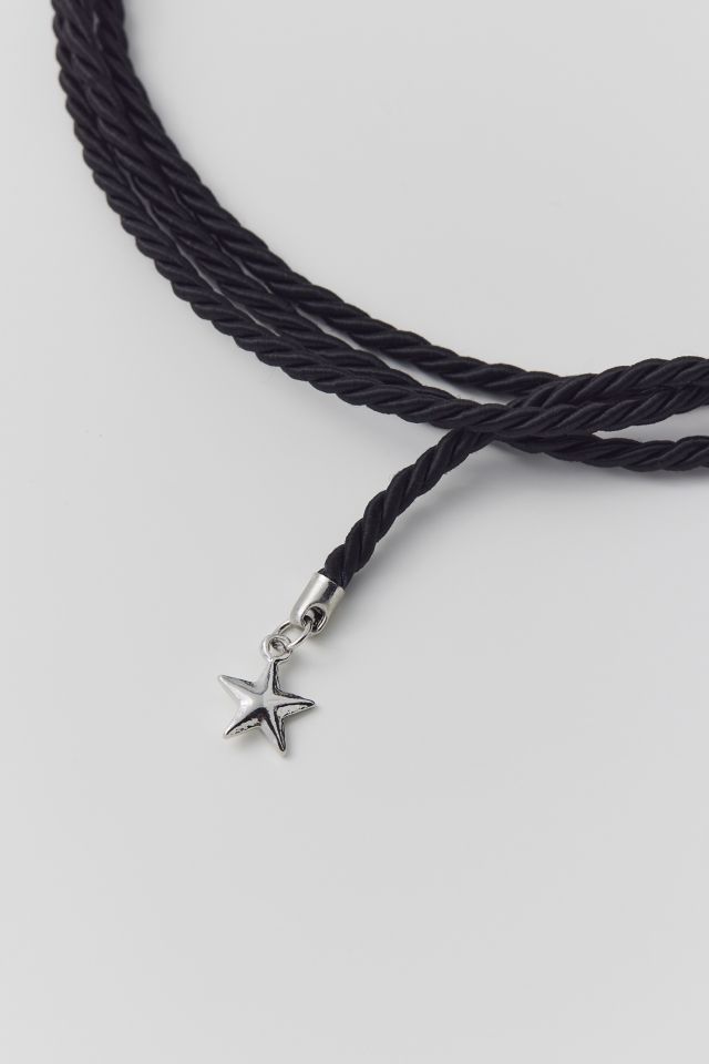 Collier à deux rangées en corde avec des mini étoiles #2
