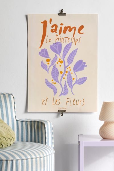 Pstr Studio Sissan J'aime Frameless Art Print At Urban Outfitters
